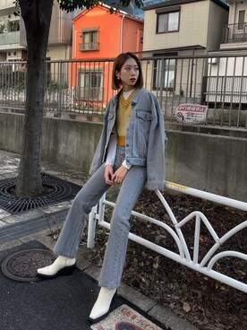 「EMODA（エモダ）のアイテム（その他トップス）」を使った、大谷亜宥茄 (EMODA)さん（レディース・170cm）の冬コーディネート