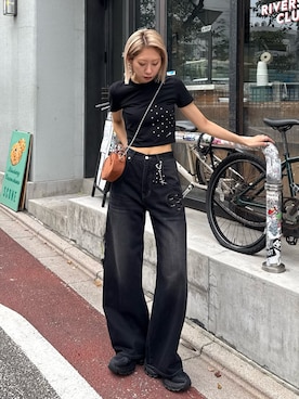 「アイテム（ハンドバッグ）」を使った、大谷亜宥茄 (EMODA)さん（レディース・170cm）の夏コーディネート