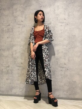 「EMODA（エモダ）のアイテム（その他トップス）」を使った、大谷亜宥茄 (EMODA)さん（レディース・170cm）の夏コーディネート