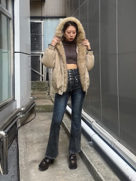 「EMODA（エモダ）のアイテム」を使った、大谷亜宥茄 (EMODA)さん（レディース・170cm）の秋コーディネート