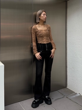 「EMODA（エモダ）のアイテム」を使った、大谷亜宥茄 (EMODA)さん（レディース・170cm）の春コーディネート