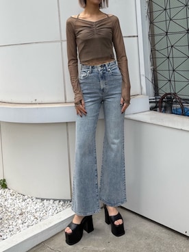 「EMODA（エモダ）のアイテム（パンツ）」を使った、大谷亜宥茄 (EMODA)さん（レディース・170cm）の春コーディネート