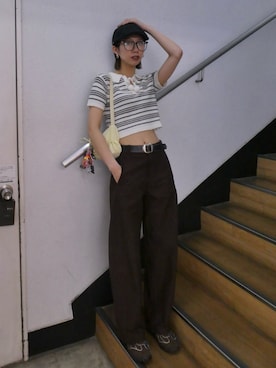 「EMODA（エモダ）のアイテム（バッグ）」を使った、大谷亜宥茄 (EMODA)さん（レディース・170cm）の春コーディネート