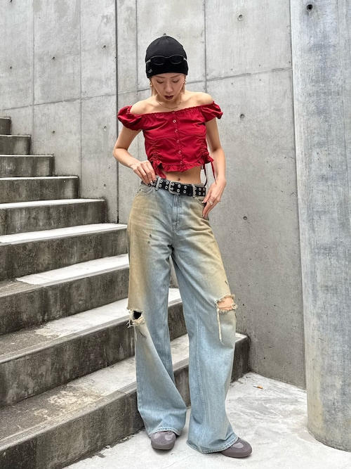 パンツ VEQUM KAI LOOSE JEANS VEQUM】KAI LOOSE JEANS｜エモダの通販｜&mall（アンドモール