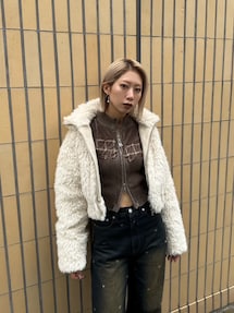 シングルミニボアブルゾン｜エモダ（EMODA）アウトレット公式通販 EMODAシングルミニブルゾン