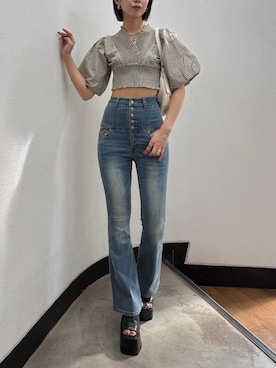 「EMODA（エモダ）のアイテム」を使った、大谷亜宥茄 (EMODA)さん（レディース・170cm）の夏コーディネート