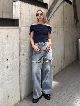 「アイテム（ブーツ）」を使った、大谷亜宥茄 (EMODA)さん（レディース・170cm）の夏コーディネート