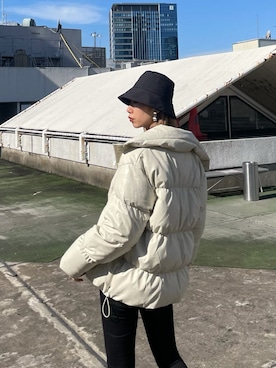 「EMODA（エモダ）のトラックソールロングブーツ（ブーツ）」を使った、大谷亜宥茄 (EMODA)さん（レディース・170cm）の秋コーディネート