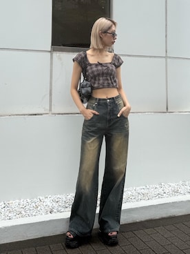 「アイテム（その他シューズ）」を使った、大谷亜宥茄 (EMODA)さん（レディース・170cm）の夏コーディネート