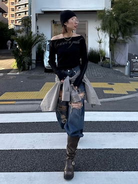 大谷亜宥茄 (EMODA)さん（レディース・170cm）の春コーディネート