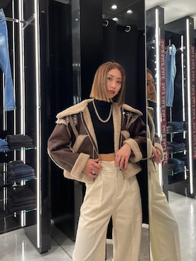 大谷亜宥茄 (EMODA)さん(レディース・172cm)の冬コーディネート