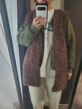 「marle（マルレ）のアイテム（その他アウター）」を使った、sante0708さん（レディース・155cm）の冬コーディネート