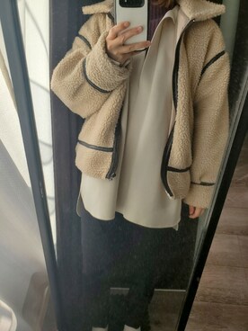 「リエディ」｜「アイテム（ブルゾン）」を使った、sante0708さん（レディース・155cm）の冬コーディネート