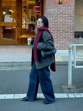 「アイテム（ピーコート）」を使った、hinamik0chさん（レディース・144cm）の冬コーディネート