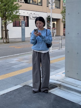 「アイテム（カーディガン/ボレロ）」を使った、hinamik0chさん（レディース・144cm）の秋コーディネート