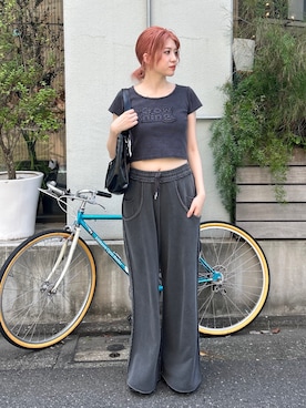 「アイテム（スウェットパンツ）」を使った、honokaさん（レディース・165cm・20代）の夏コーディネート