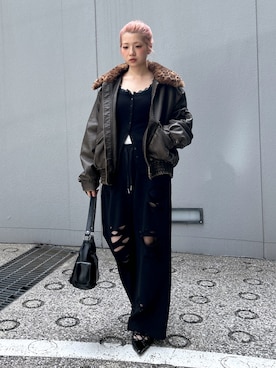 「アイテム（ブルゾン）」を使った、honokaさん（レディース・165cm・20代）の夏コーディネート