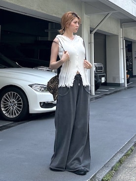 「アイテム（スウェットパンツ）」を使った、honokaさん（レディース・165cm・20代）の夏コーディネート