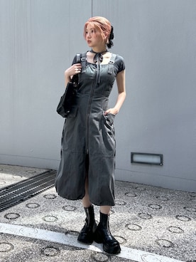 「アイテム（ブーツ）」を使った、honokaさん（レディース・165cm・20代）の夏コーディネート