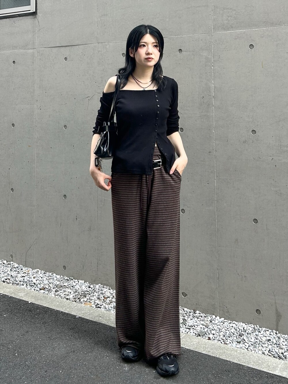 BORDER KNIT RELAX PT ボーダー ニット リラックスパンツ 秋服 冬服を