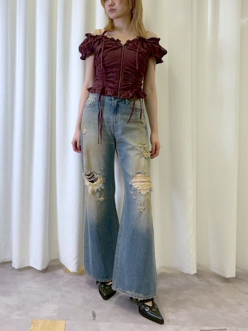 FRONTZIP 2WAY TOPS フロントジップ 2ウェイ トップス（シャツ