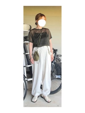 「ulu（ウル）のアイテム」を使った、hiiiさん（レディース・158cm）の夏コーディネート