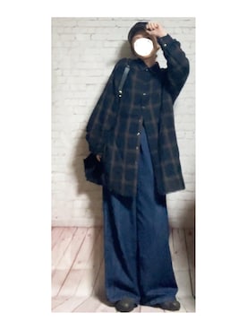 「アイテム（キャップ）」を使った、hiiiさん（レディース・158cm）の冬コーディネート