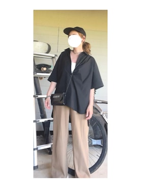 「CFT.（シフト）のアイテム（パンツ）」を使った、hiiiさん（レディース・158cm）の夏コーディネート