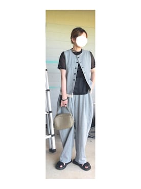 「CFT.（シフト）のアイテム（パンツ）」を使った、hiiiさん（レディース・158cm）の夏コーディネート