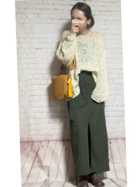 「アイテム（その他トップス）」を使った、hiiiさん（レディース・158cm）の秋コーディネート