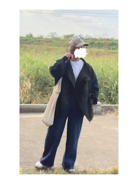 「アイテム（オールインワン・サロペット）」を使った、hiiiさん（レディース・158cm）の秋コーディネート