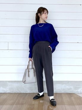 「GLOBAL WORK（グローバルワーク）のふわふわHugmeドルマンプルオーバー/595406（ニット/セーター）」を使った、ひらりぃ❀さん（レディース・152cm）の秋コーディネート