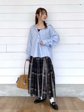 「骨格ナチュラル」｜ひらりぃ❀さん（レディース・152cm）の夏コーディネート