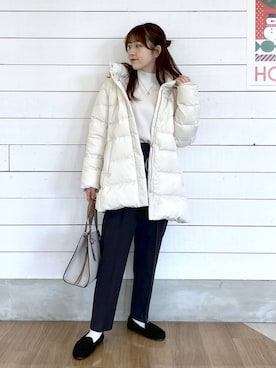 「アイテム（モカシン/デッキシューズ）」を使った、ひらりぃ❀さん（レディース・152cm・20代）の冬コーディネート