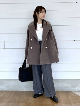 「アイテム（チェスターコート）」を使った、ひらりぃ❀さん（レディース・152cm・20代）の秋コーディネート