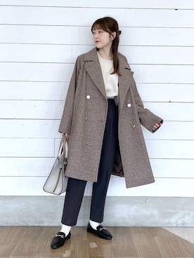 「アイテム（ローファー）」を使った、ひらりぃ❀さん（レディース・152cm）の秋コーディネート