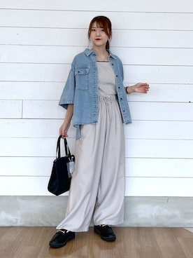 「アイテム（タンクトップ）」を使った、ひらりぃ❀さん（レディース・152cm・20代）の夏コーディネート