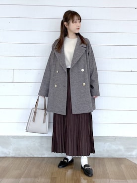 「アイテム（チェスターコート）」を使った、ひらりぃ❀さん（レディース・152cm・20代）の秋コーディネート