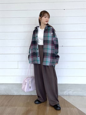 「GLOBAL WORK（グローバルワーク）のアイテム」を使った、ひらりぃ❀さん（レディース・152cm）の秋コーディネート