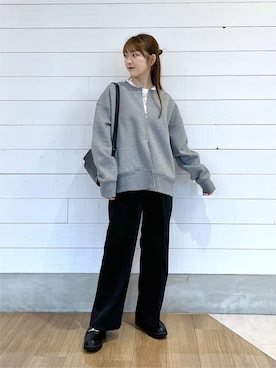 「GLOBAL WORK（グローバルワーク）のアイテム（その他パンツ）」を使った、ひらりぃ❀さん（レディース・152cm）の秋コーディネート