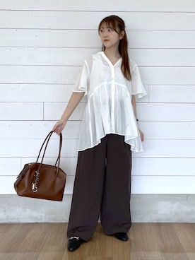 「GLOBAL WORK（グローバルワーク）のアイテム」を使った、ひらりぃ❀さん（レディース・152cm）の夏コーディネート