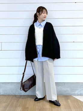 「GLOBAL WORK（グローバルワーク）のアイテム（パンツ）」を使った、ひらりぃ❀さん（レディース・152cm）の冬コーディネート