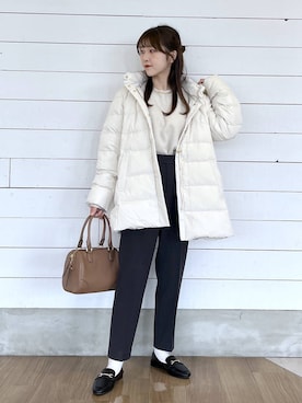 「アイテム（ダウンジャケット/コート）」を使った、ひらりぃ❀さん（レディース・152cm・20代）の秋コーディネート