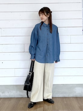 「GLOBAL WORK（グローバルワーク）のアイテム（パンツ）」を使った、ひらりぃ❀さん（レディース・152cm）の春コーディネート