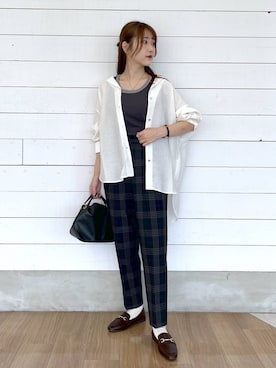 「アイテム（タンクトップ）」を使った、ひらりぃ❀さん（レディース・152cm・20代）の秋コーディネート