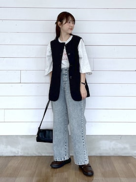「GLOBAL WORK（グローバルワーク）のアイテム（スウェット）」を使った、ひらりぃ❀さん（レディース・152cm）の春コーディネート