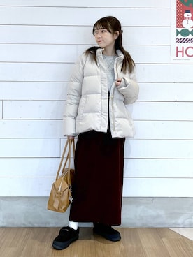 「アイテム（ボストンバッグ）」を使った、ひらりぃ❀さん（レディース・152cm・20代）の冬コーディネート