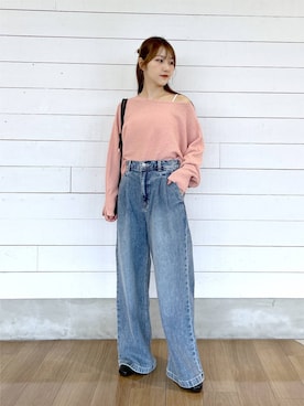 「GLOBAL WORK（グローバルワーク）のアイテム（パンツ）」を使った、ひらりぃ❀さん（レディース・152cm）の秋コーディネート