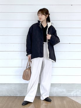 「アイテム（ブルゾン）」を使った、ひらりぃ❀さん（レディース・152cm・20代）の秋コーディネート