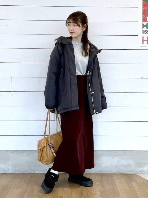 吉高由里子さん着用/エアリュクスダウンフードブルゾン/495695 GLOBAL